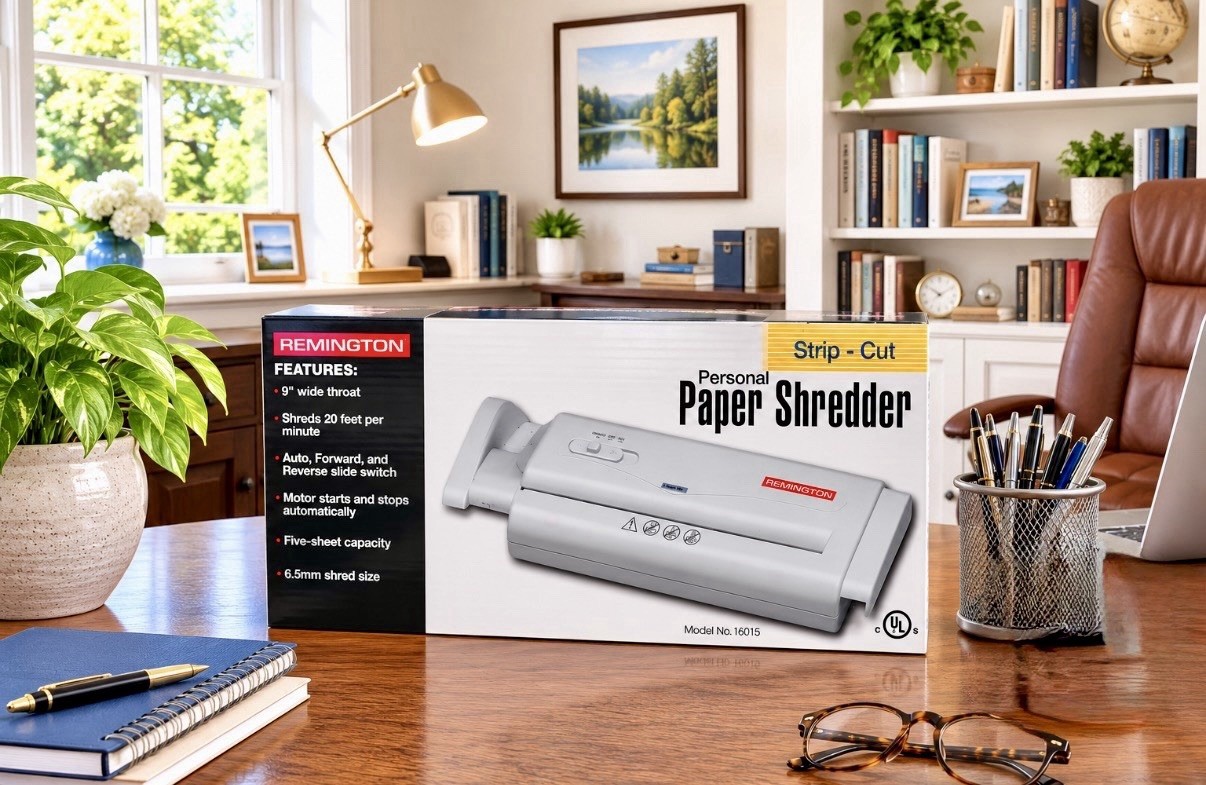 REMINGTON STRIP CUT PERSONAL PAPER SHREDDER #16015~NEW IN BOX