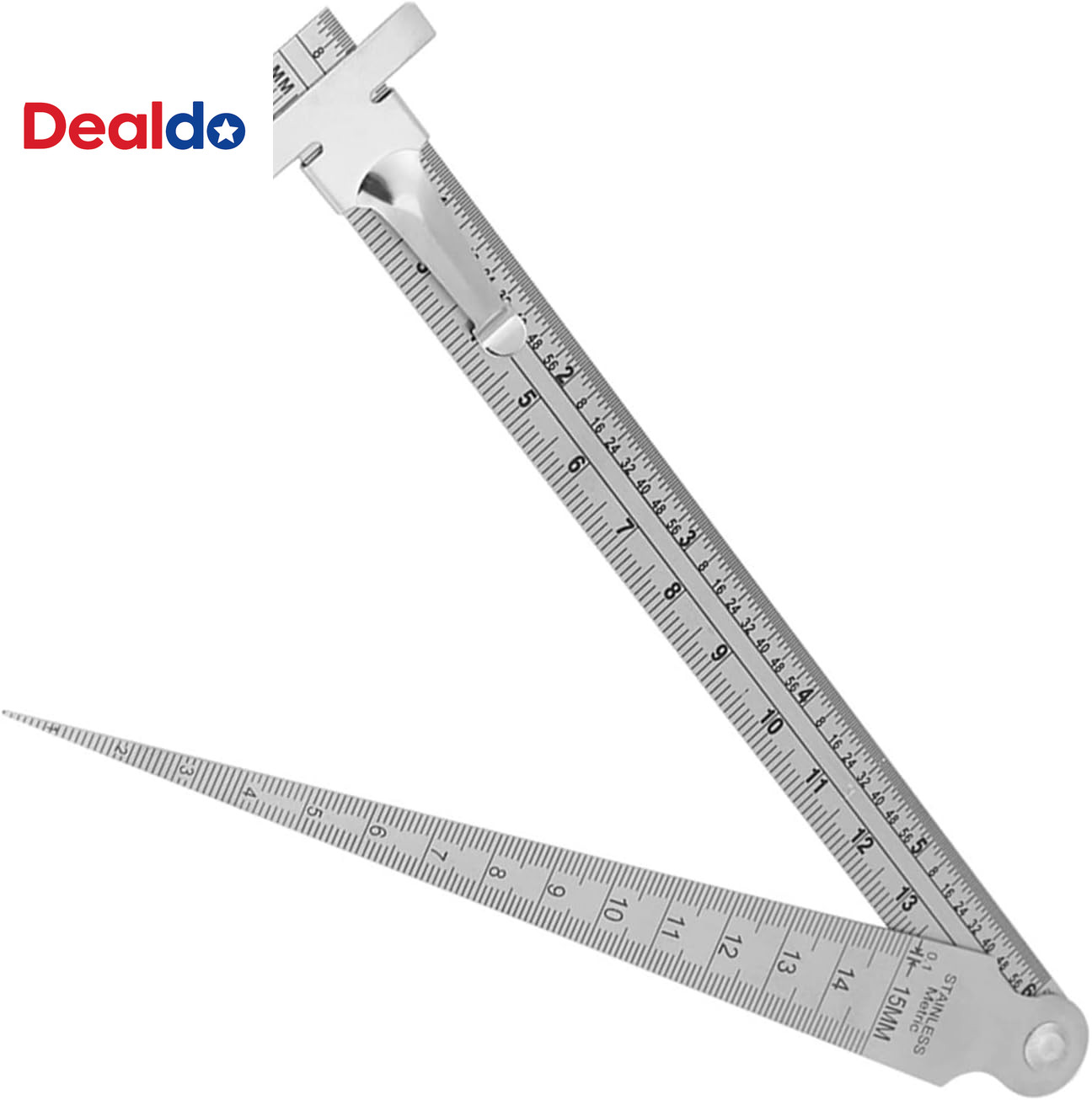 Stainless Steel Welding Taper Gauge Depth Ruler Hole Inspection Tool with Gradua