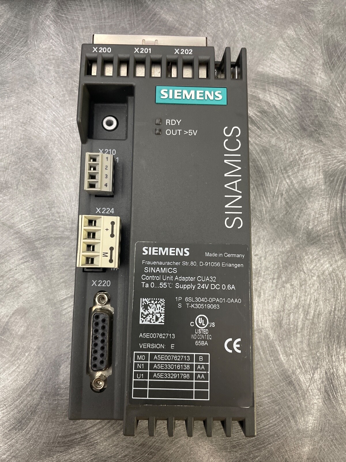 Siemens Control Unit Adapter 6SL3040-0PA01-0AA0