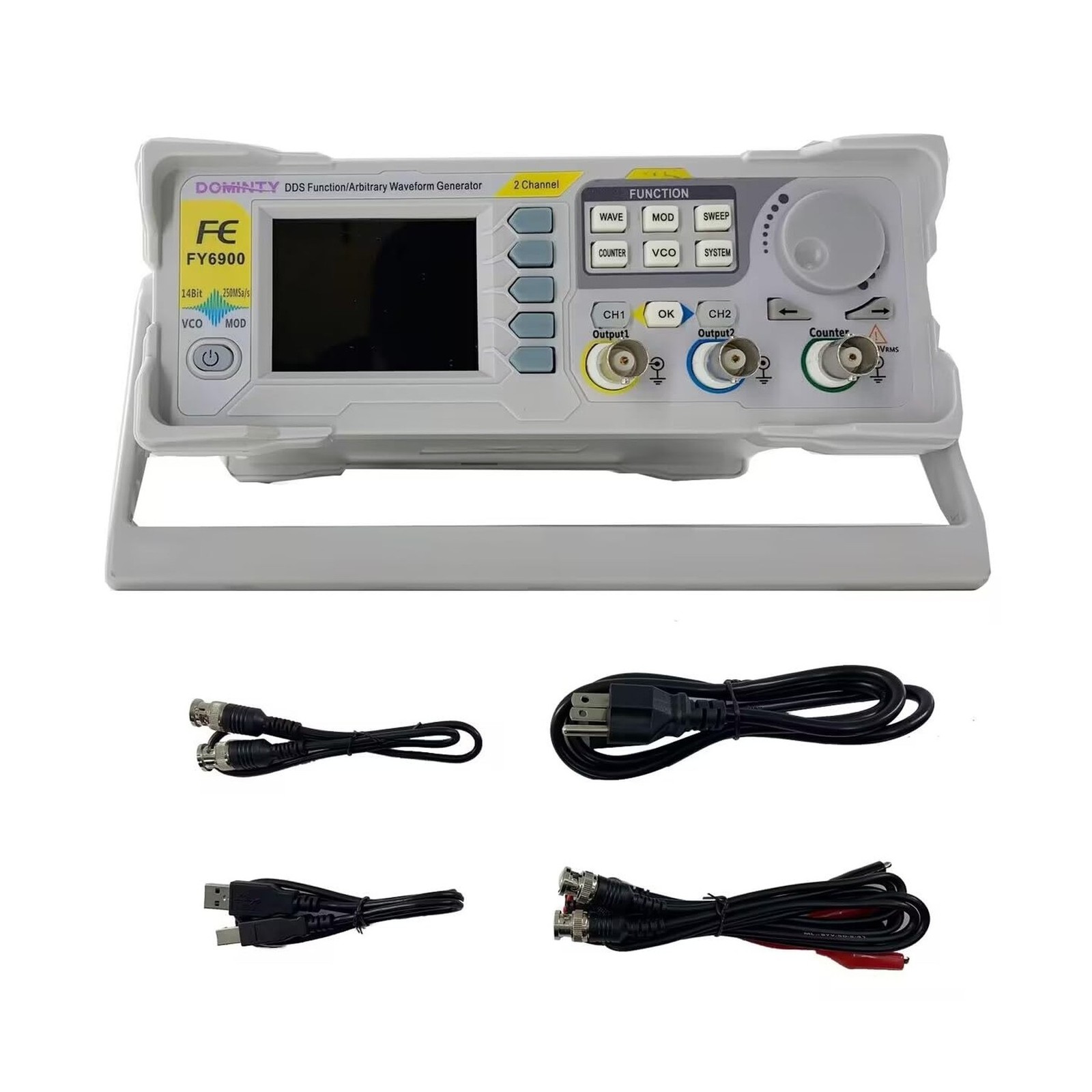 Function Generator AC100-240V FY6900 60MHz Double Channel DDS Function Arbitr…