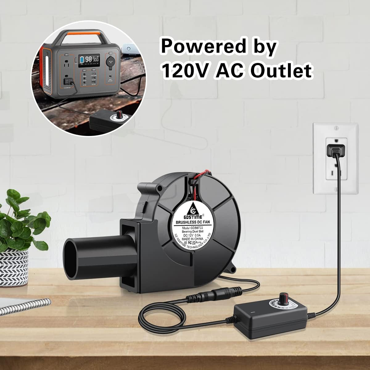 Adjustable Blower Fan For BBQ Heater Blower Air Blower Cooking Portable Machine