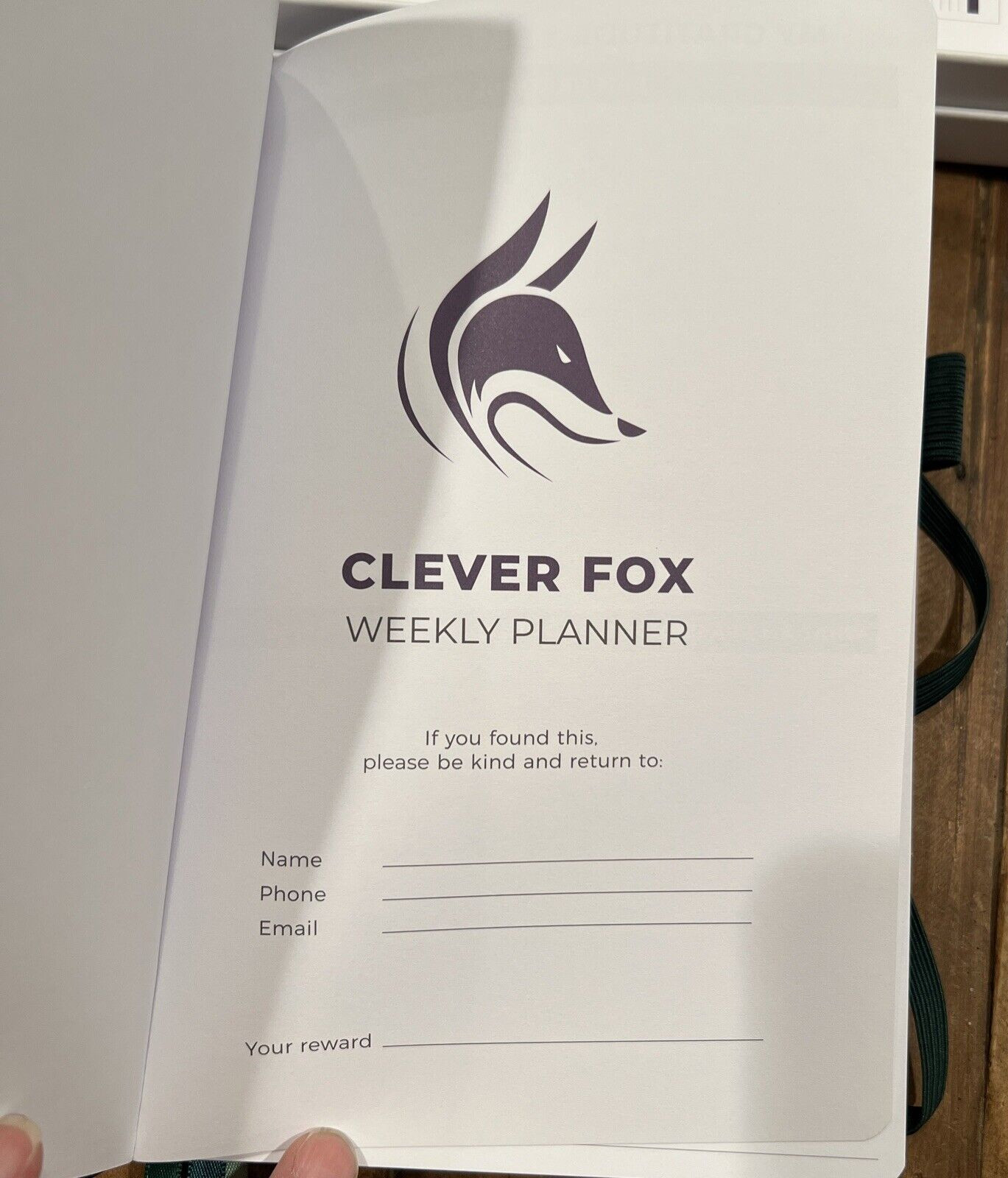 CLEVER FOX Weekly Planner Dark Green New In Box With Manual Undated