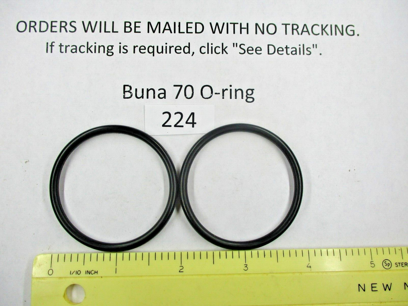 224 O-ring 1-3/4″ ID x 2″ OD x 1/8″ thick. Buna-70. Quan 2.