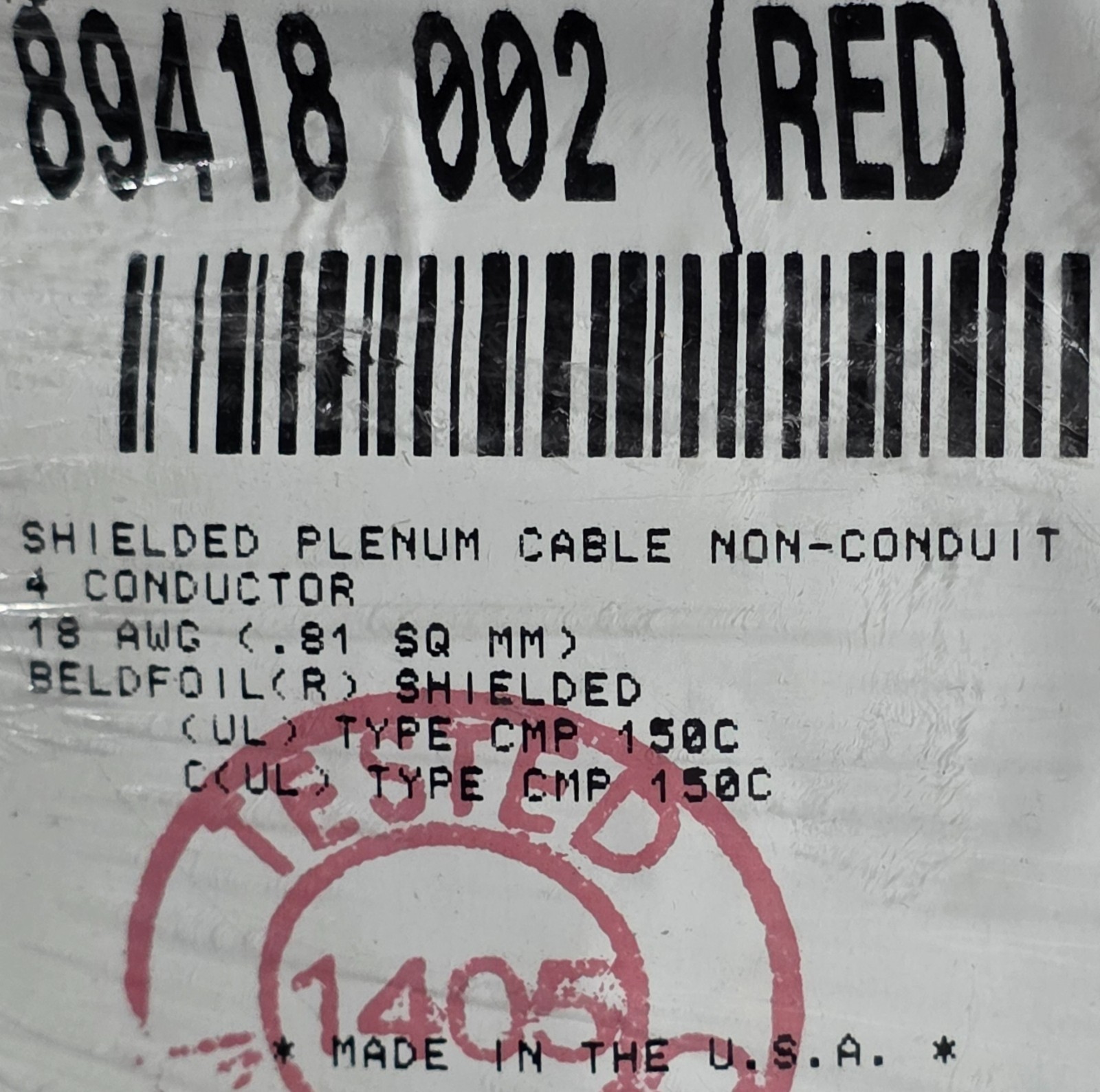 Belden 89418 18/4C Shielded FEP/FEP High Temperature Electronics Cable /5ft