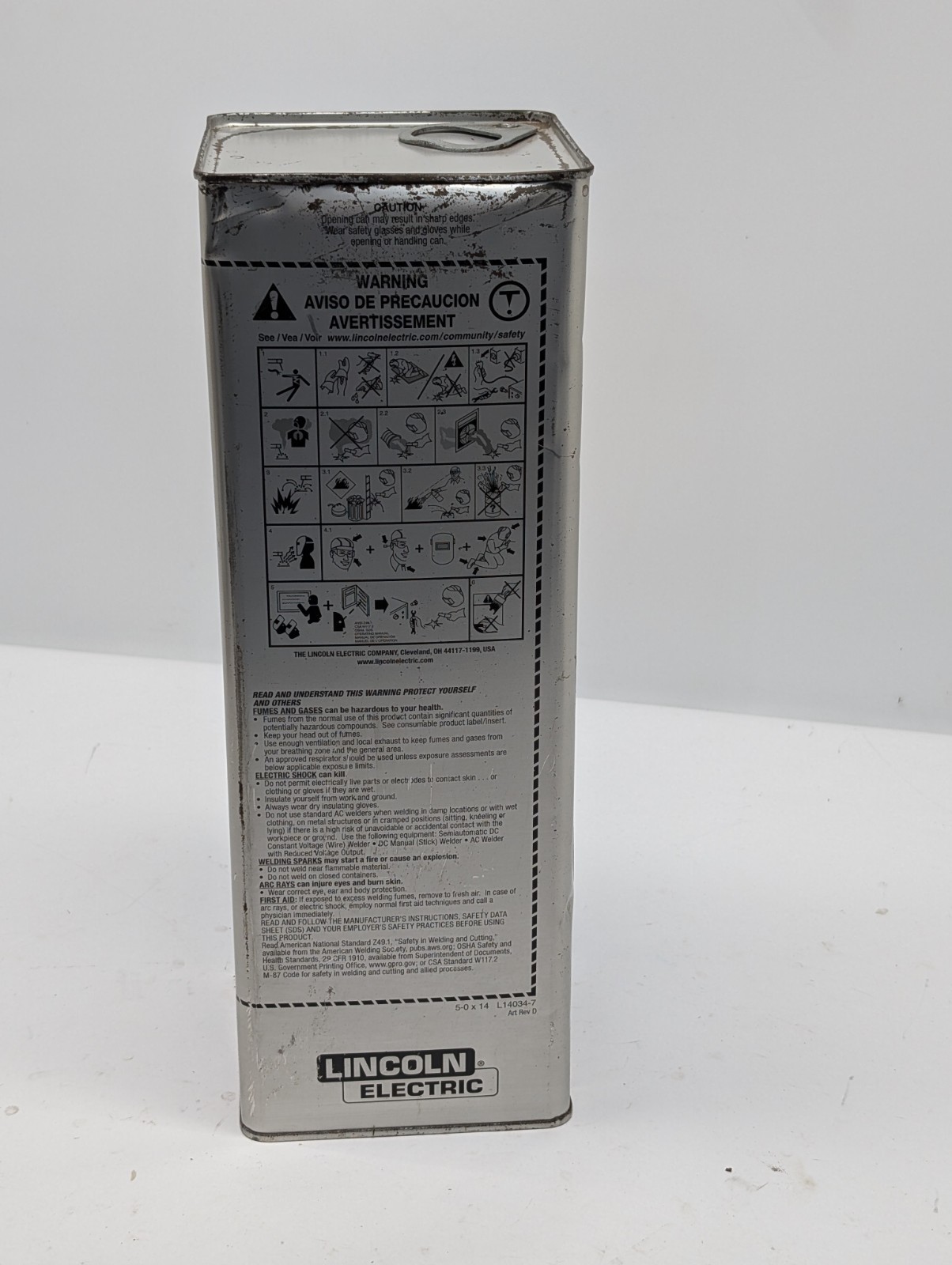 50 Lb LINCOLN ELECTRIC Shield Arc 70+ 3/16” x 14” E8010-G (NEW).