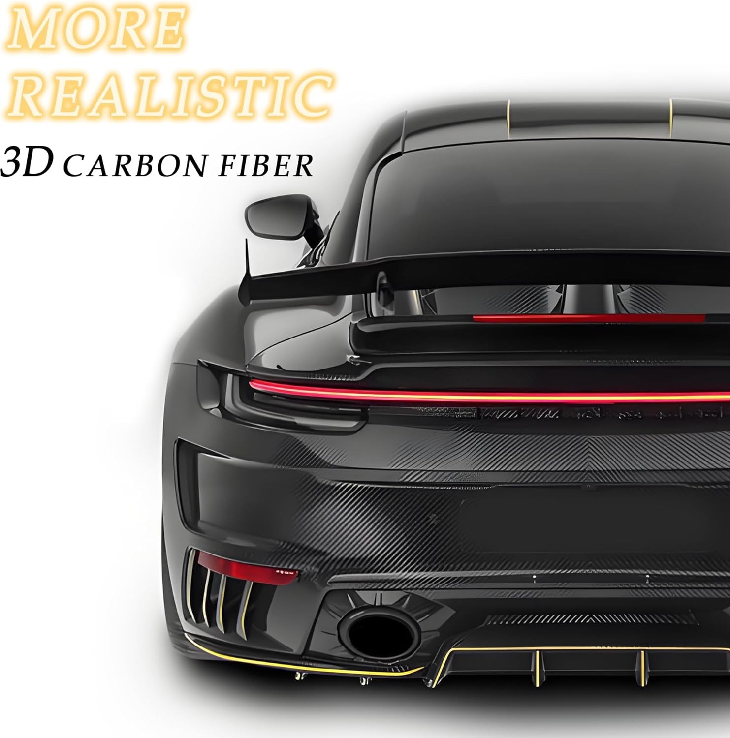 Universal Auto Carbon Fiber Trim Tape 2 Inch Wide – Durable Exterior Decoration