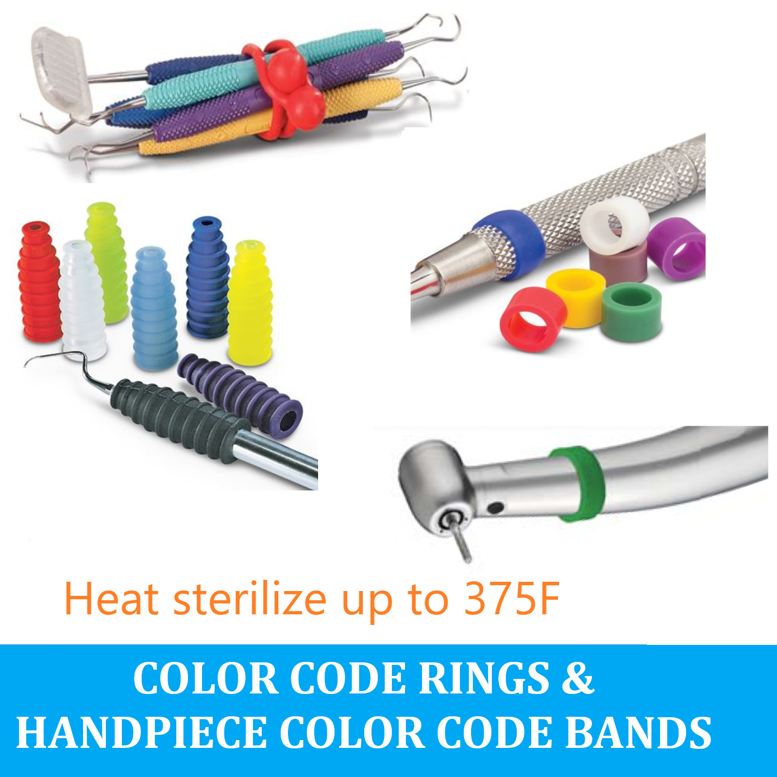 Dental Instrument COLOR CODE RINGS & HANDPIECE COLOR CODE BANDS, GRIPS & TIES