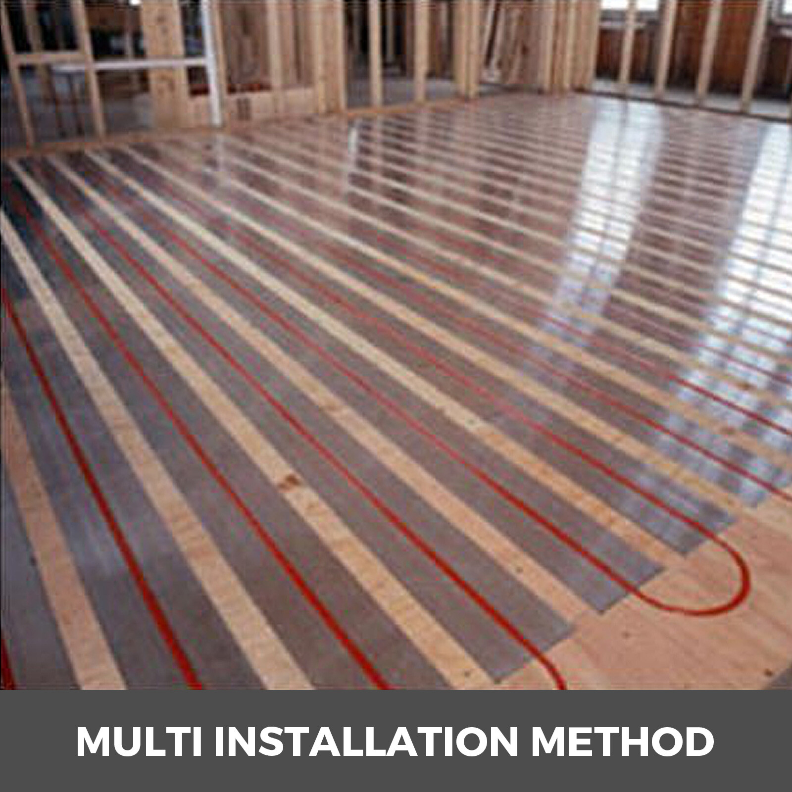 VEVOR 100pcs – 4′ Aluminum Radiant Floor Heat Transfer Plates for 1/2″ PEX USA