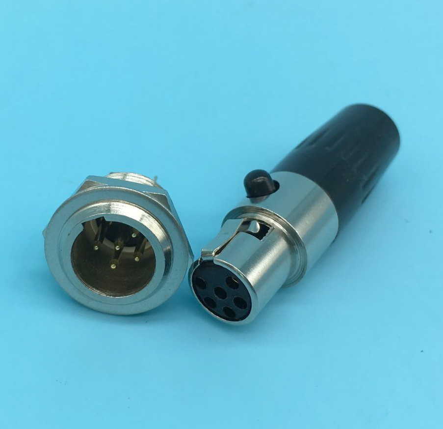 3pin 4pin 5pin 6pin Mini XLR Audio Microphone connector Male/female plug Adapter