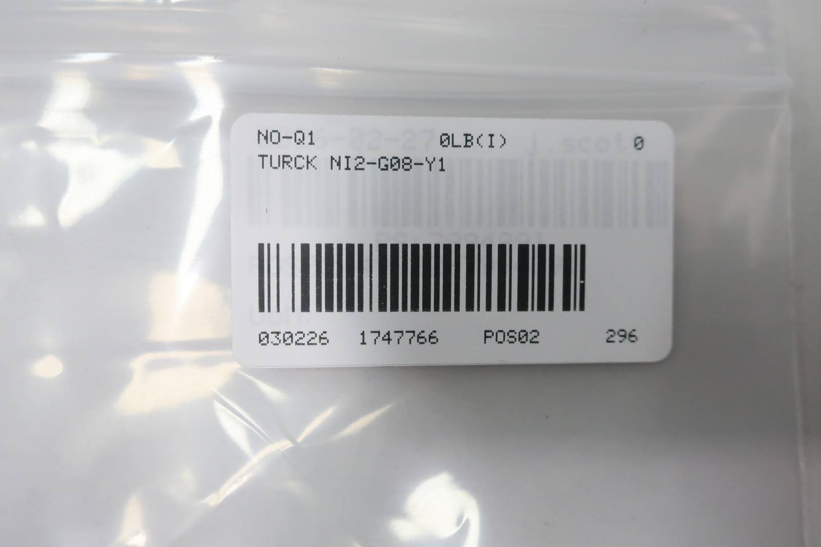 Turck NI2-G08-Y1 Inductive Proximity Sensor 8v-dc