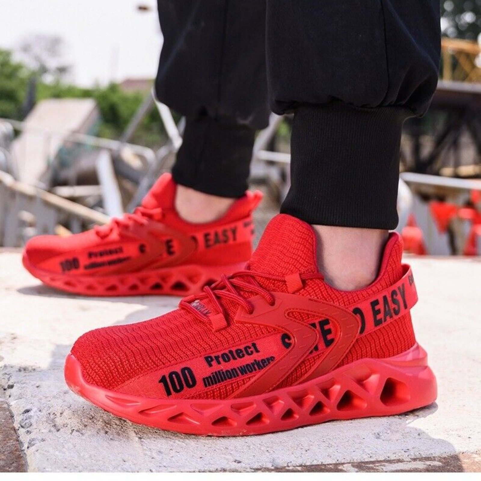 Safety Shoes Mens Work Shoes Steel Toe Cap Lightweight Walking Protective Shoes F311