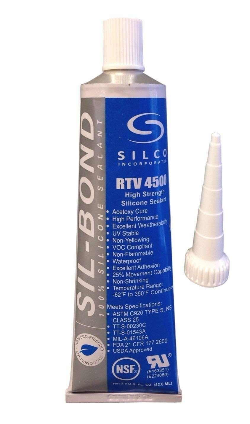 Food Grade NSF RTV Silicone Sealant Adhesive White 2.8 Ounce 1