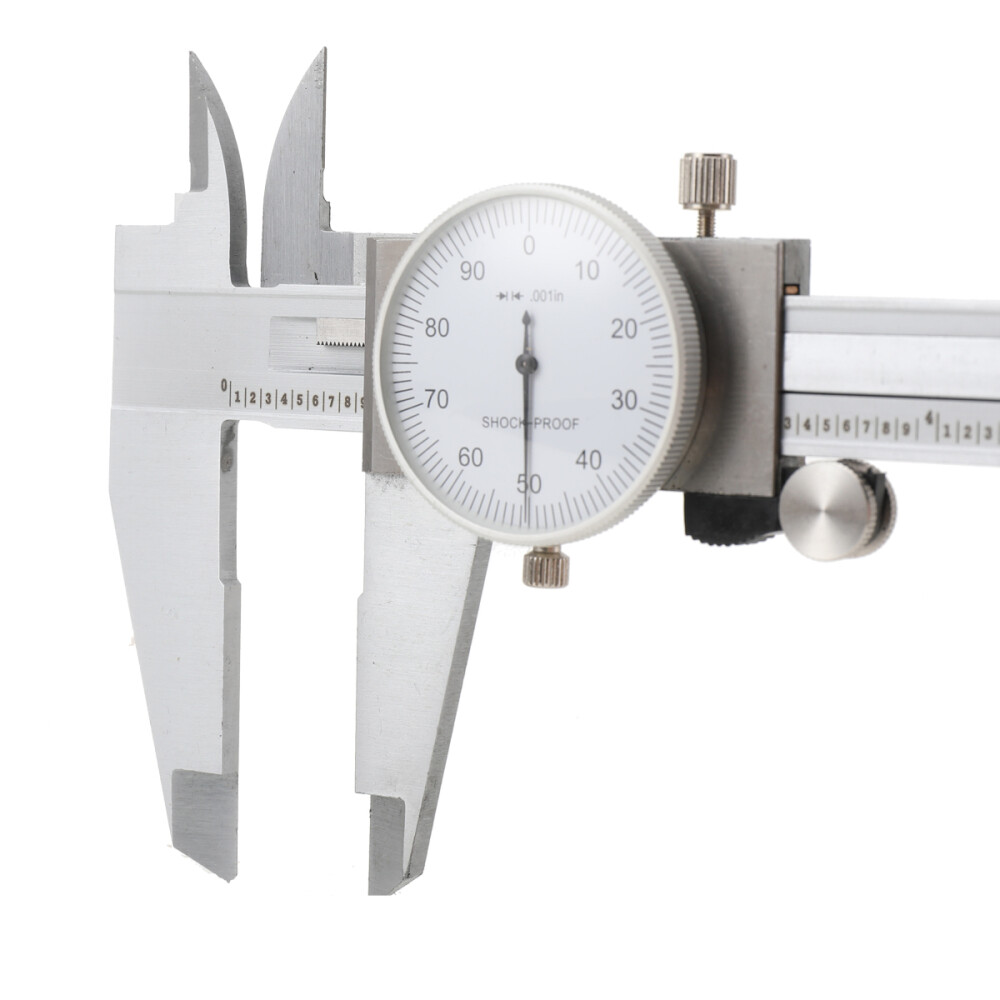 12″ DIAL CALIPER, HARDENED STAINLESS STEEL, SATIN FINISH with Case