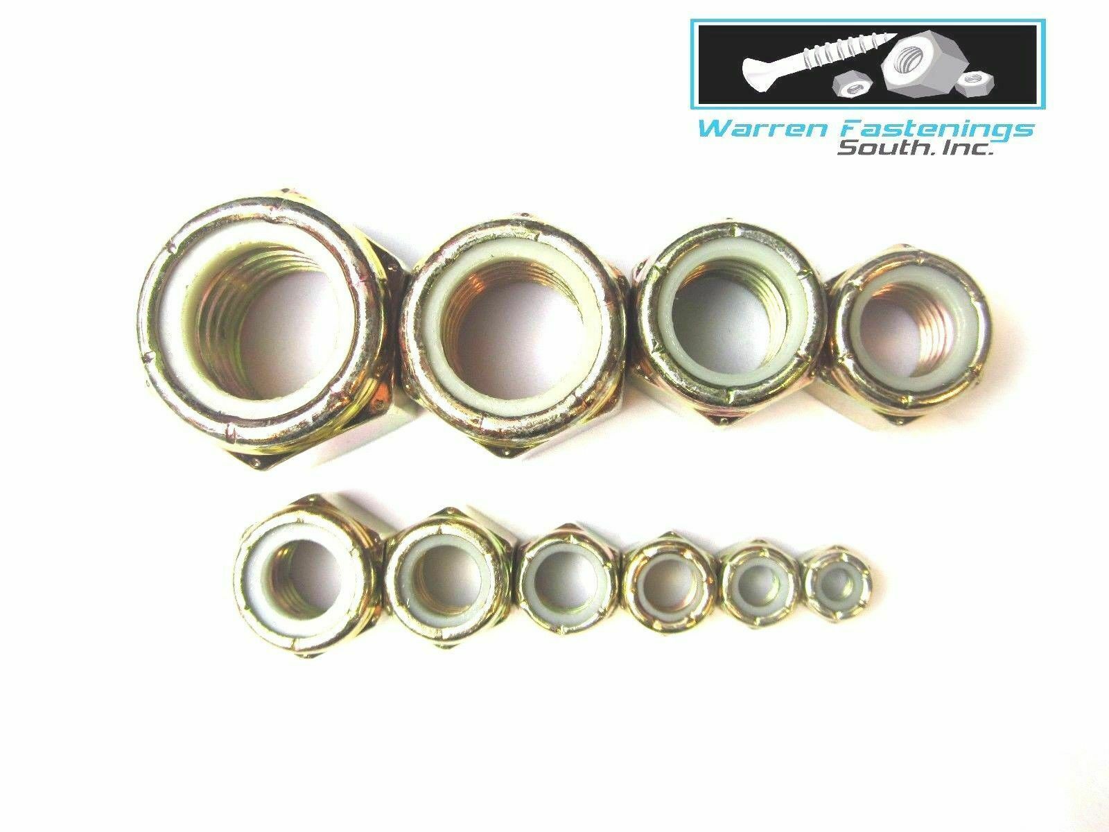 660 Piece Grade 8 Nylon Insert Hex Lock Nut Assortment Zinc Yellow