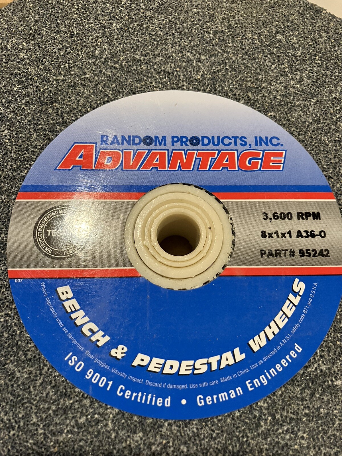 Random Products Advantage 8x1x1 Grinding Wheel 3600 RPM