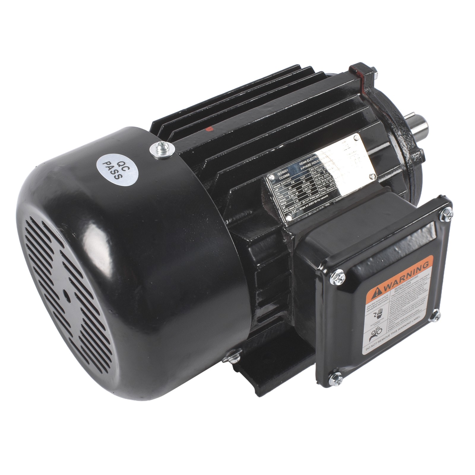PEWWE118143T Black Industrial Compressor Motor Replacement for TEFC IP55 1800RPM