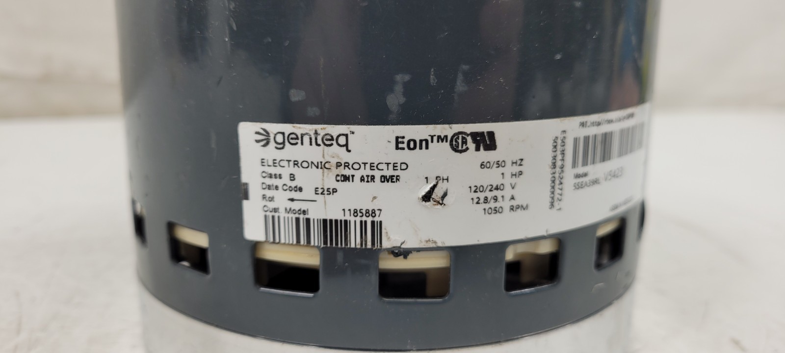 Genteq Eon Motor 1 HP 120/240V 60/50Hz 12.8/9.1A 1050 RPM 5SEA39RL V5423 1185887