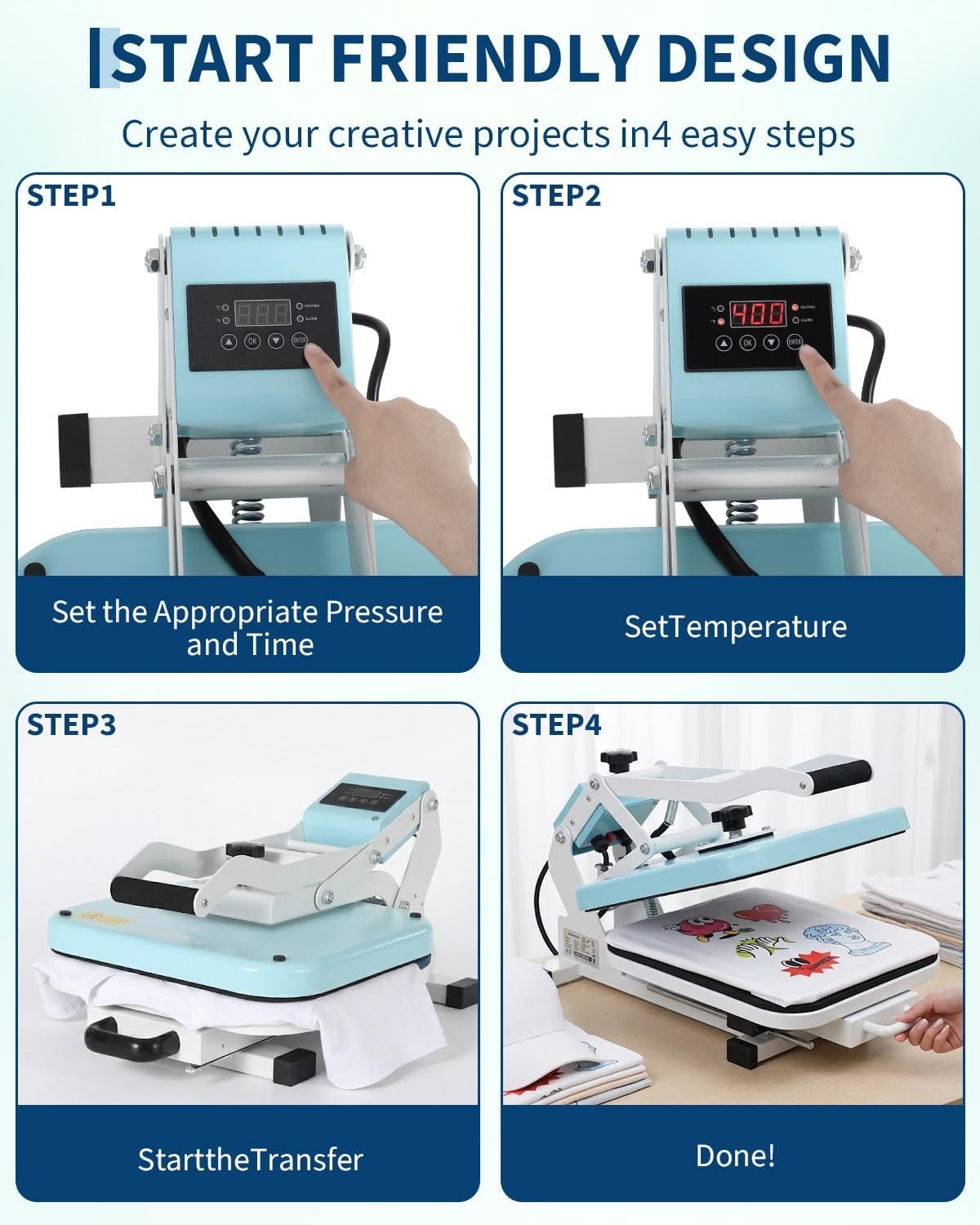 15″X15″ Digital Heat Press Machine T-Shirt Sublimation Printer Transfer Pressing