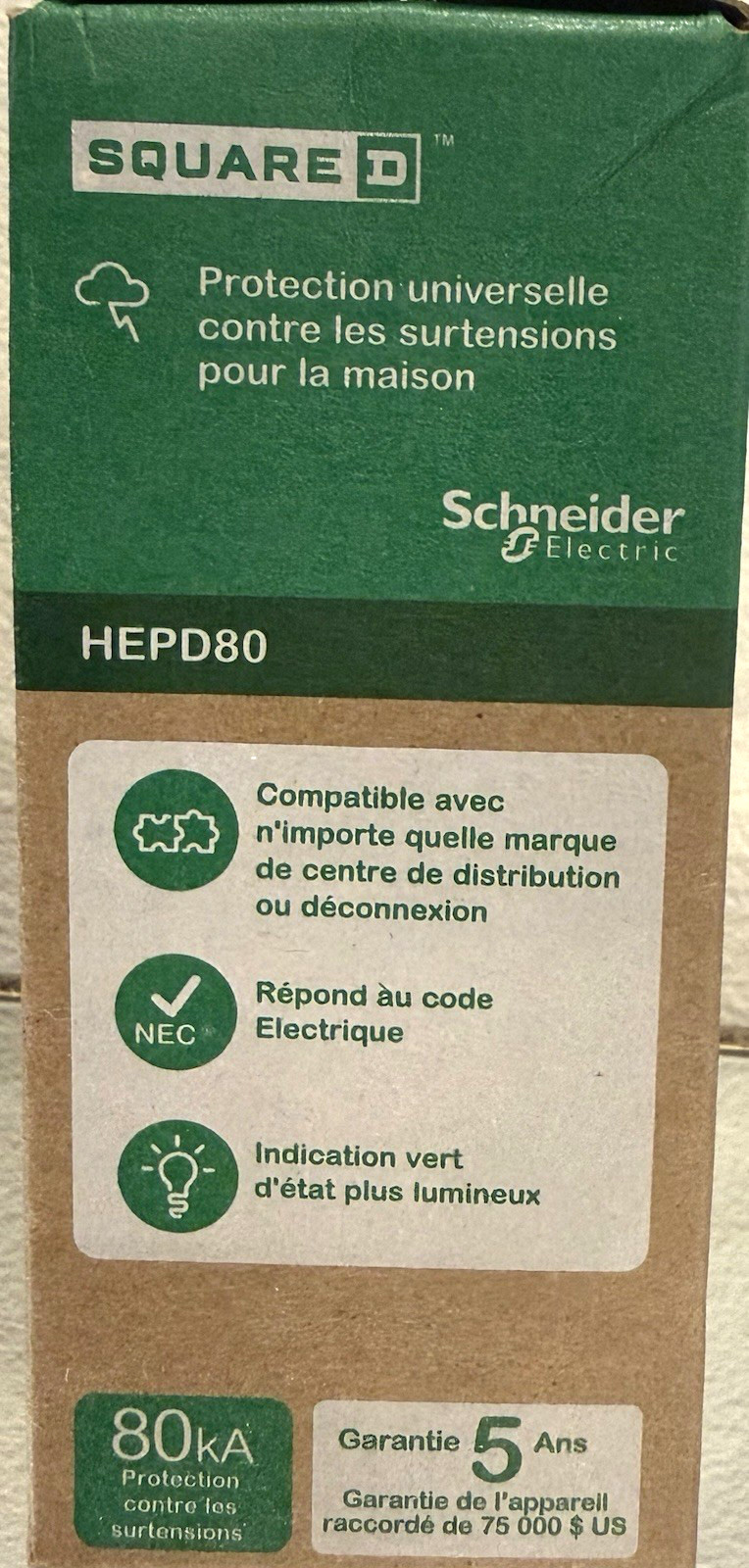 Square D Schneider Electric HEPD80 Whole Home Surge Protective Device New