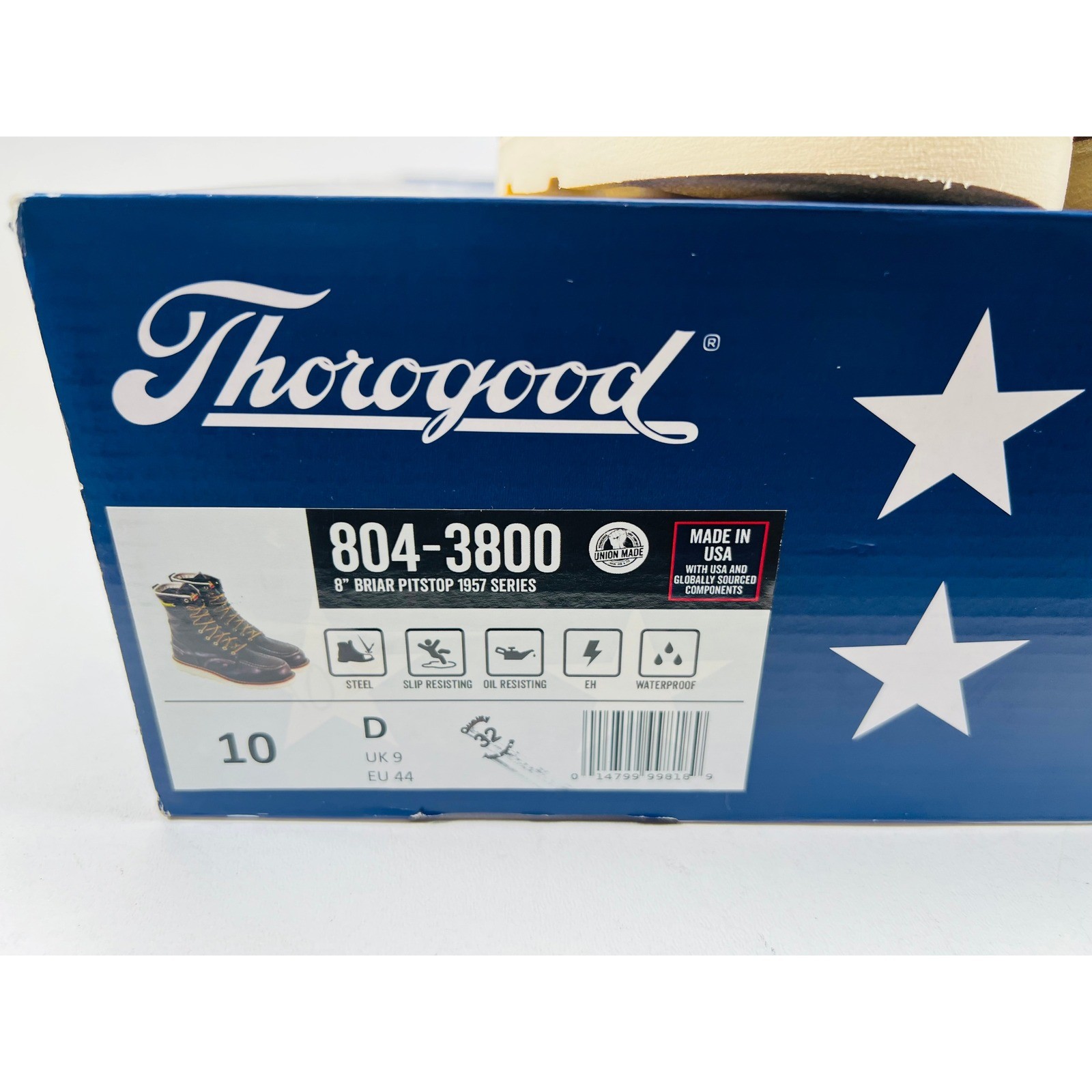Thorogood 804-3800 1957 Series 8″ Briar Pitstop Steel Toe Waterproof Boots 10D