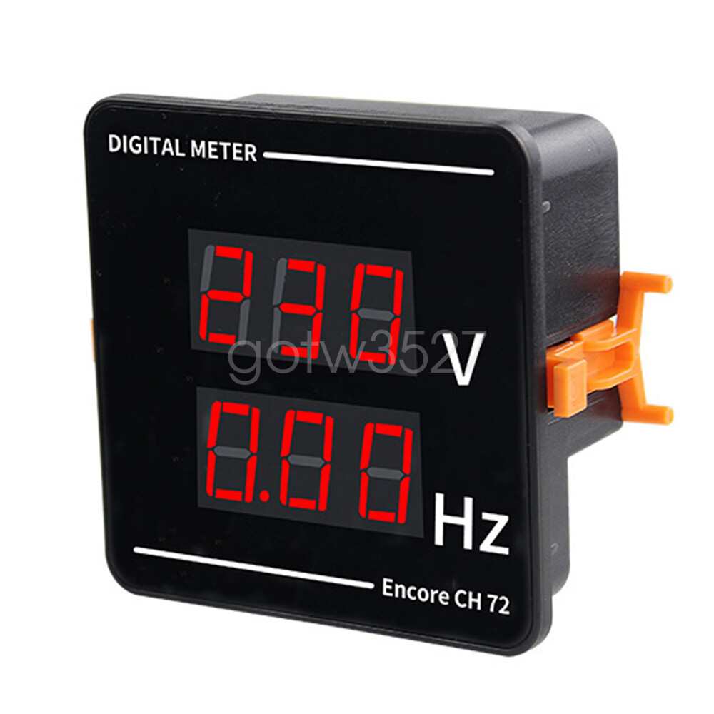 AC50-500V Voltage Frequency Meter Digital LED Display Voltage Tester 10.0-99.9Hz
