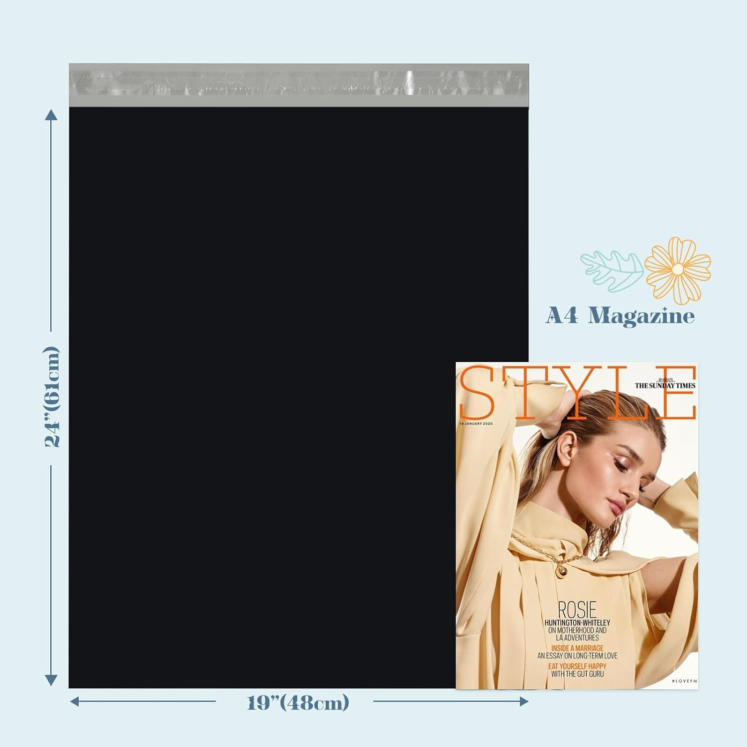 19X24 Inch 50 Pack Large Shipping Poly Envelopes Mailers,Self Adhesive Shipping