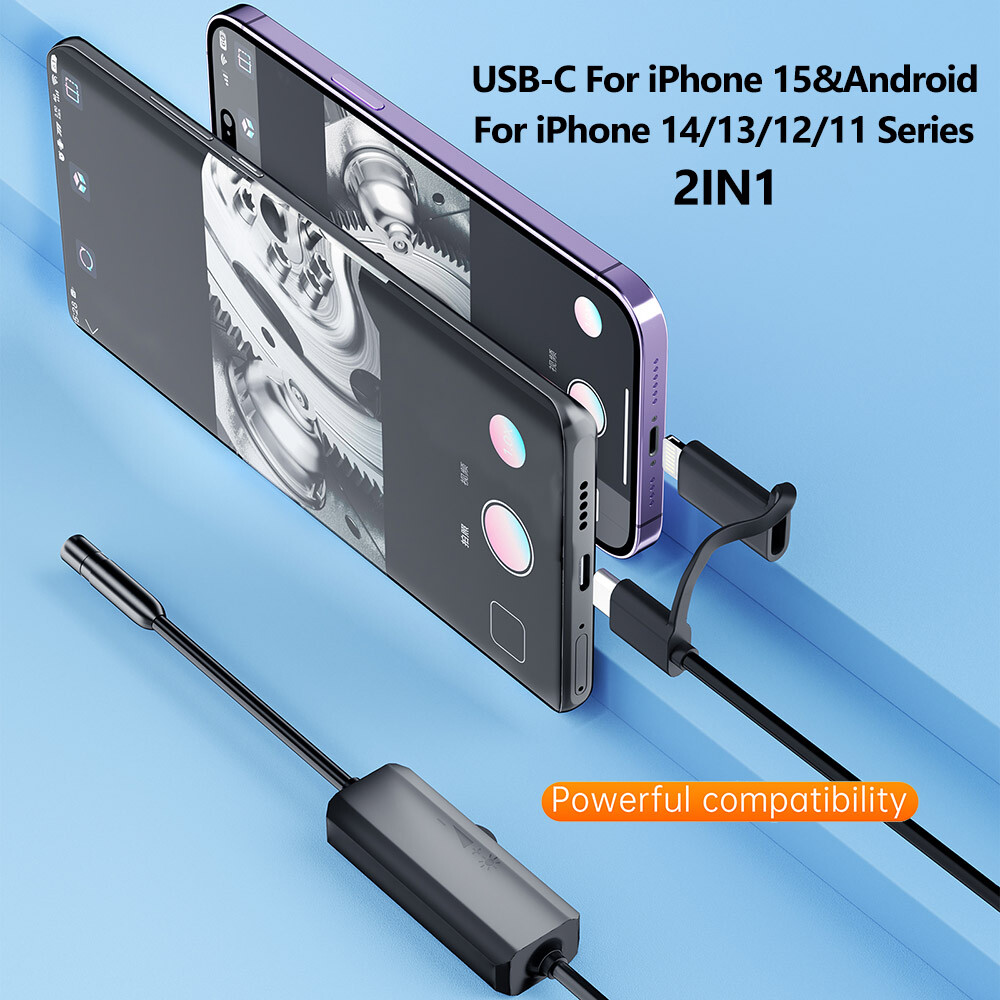 For Samsung Galaxy S23/S22/S21 Z Fold Flip 5/4 Endoscope Snake Inspection Camera