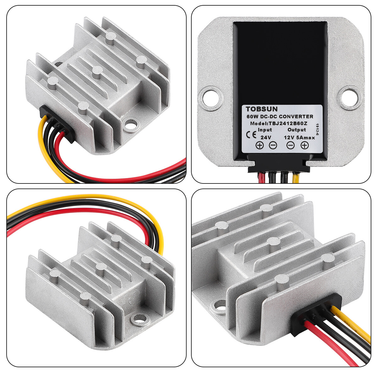 24V to 12V 5A 60W Converter DC-DC Voltage Reducer Step Down Regulator Waterproof
