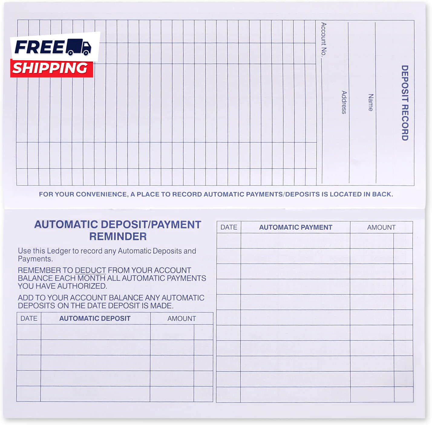 24 PCS Check Registers for Personal Checkbook Easy to Read Checkbook Register