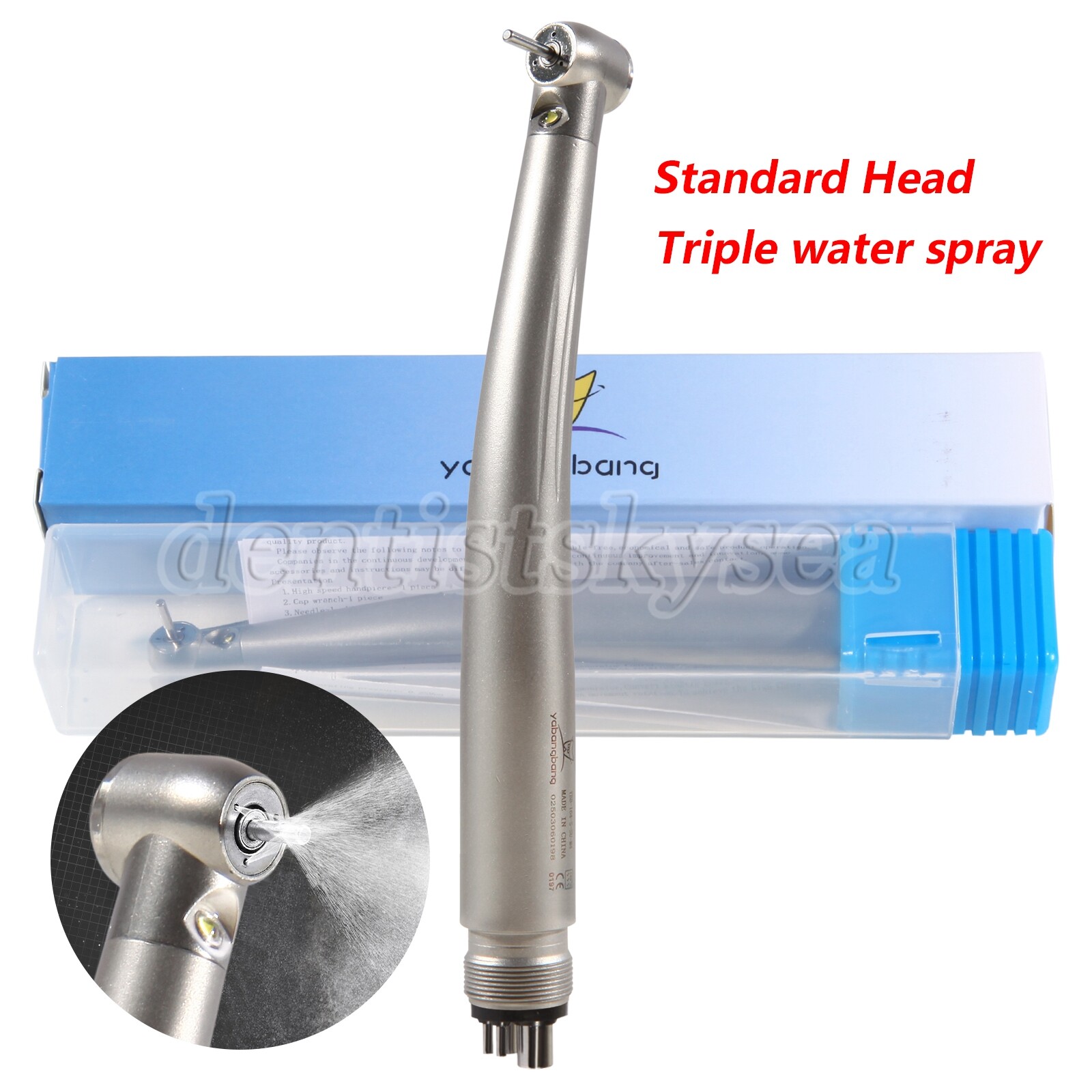 1/5/10 E-generator Dental LED Fiber Optic High Speed Handpiece 4H 3-Water Spray