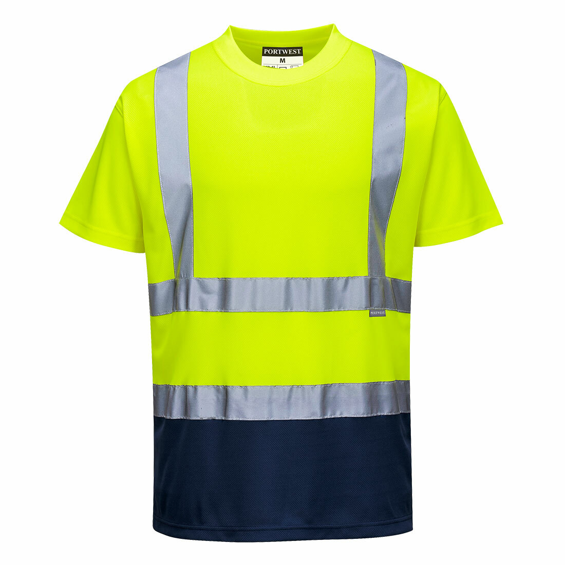 Portwest S378 Hi Vis 2 Tone Reflective Short Sleeve Safety Work T Shirt ANSI