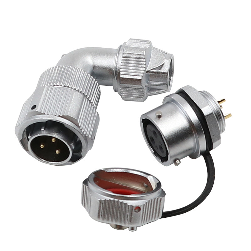 WY16 2/3Pin-10Pin TU+ZM Right-angle bend 90° plug Round Female Rear Mount Socket