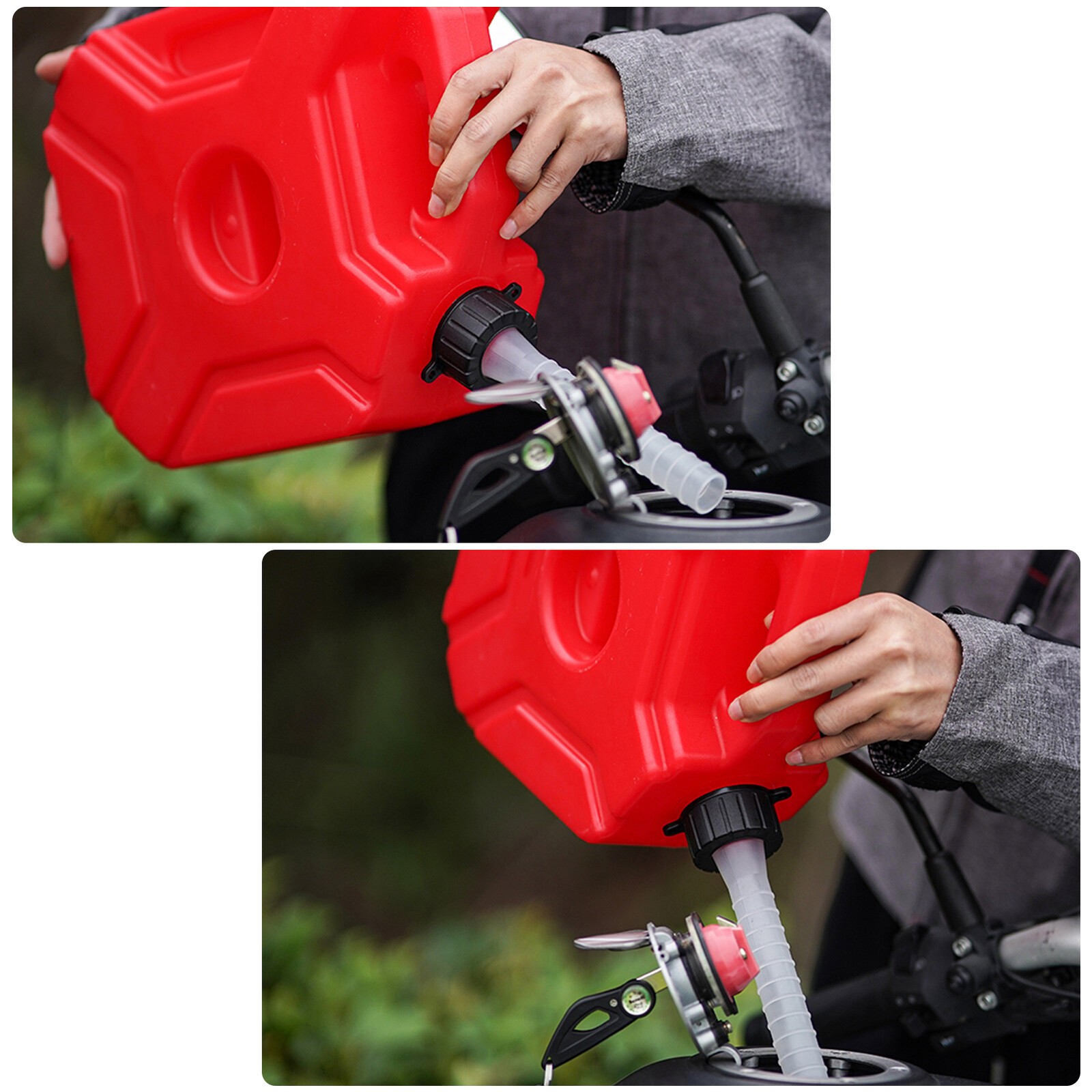 2X 5L Gas Fuel Tank Gas Can Oil Storage Can Fr ATV UTV Gokart Motorcycle Car SUV