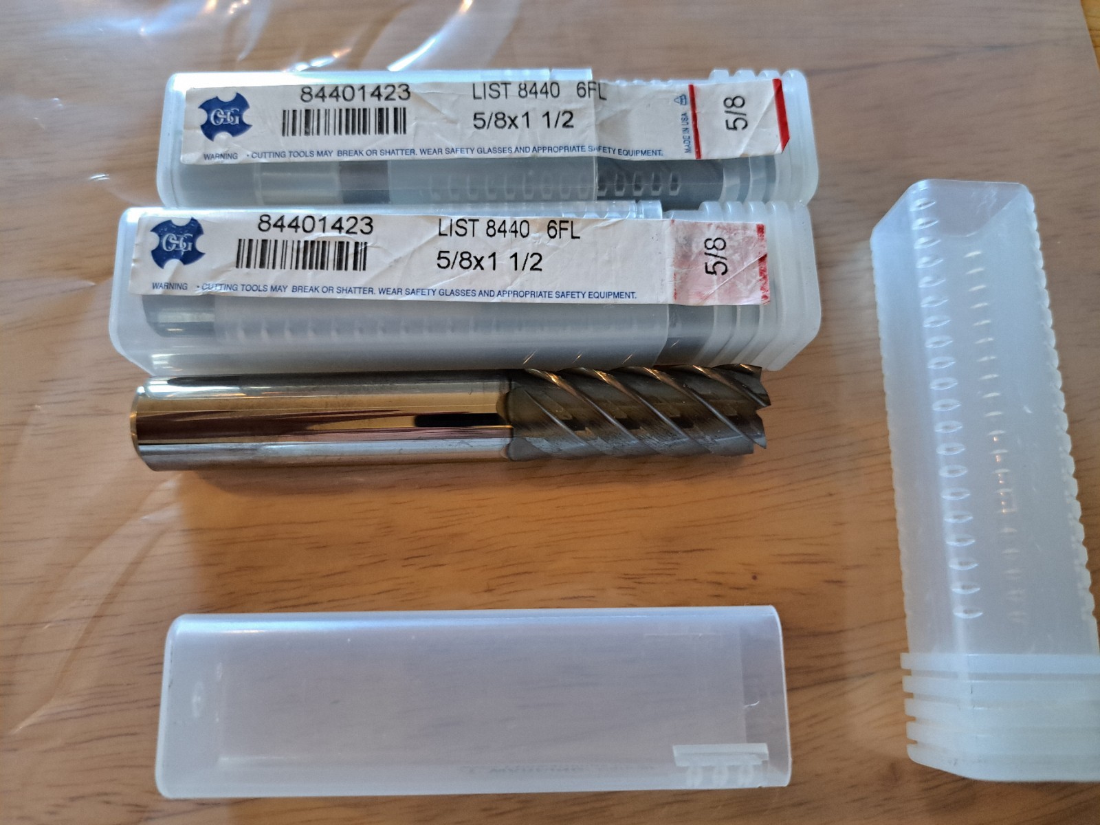 3 Piece Lot 5/8 Dia OSG 84401423 High Perforance 6 Flute Bundle