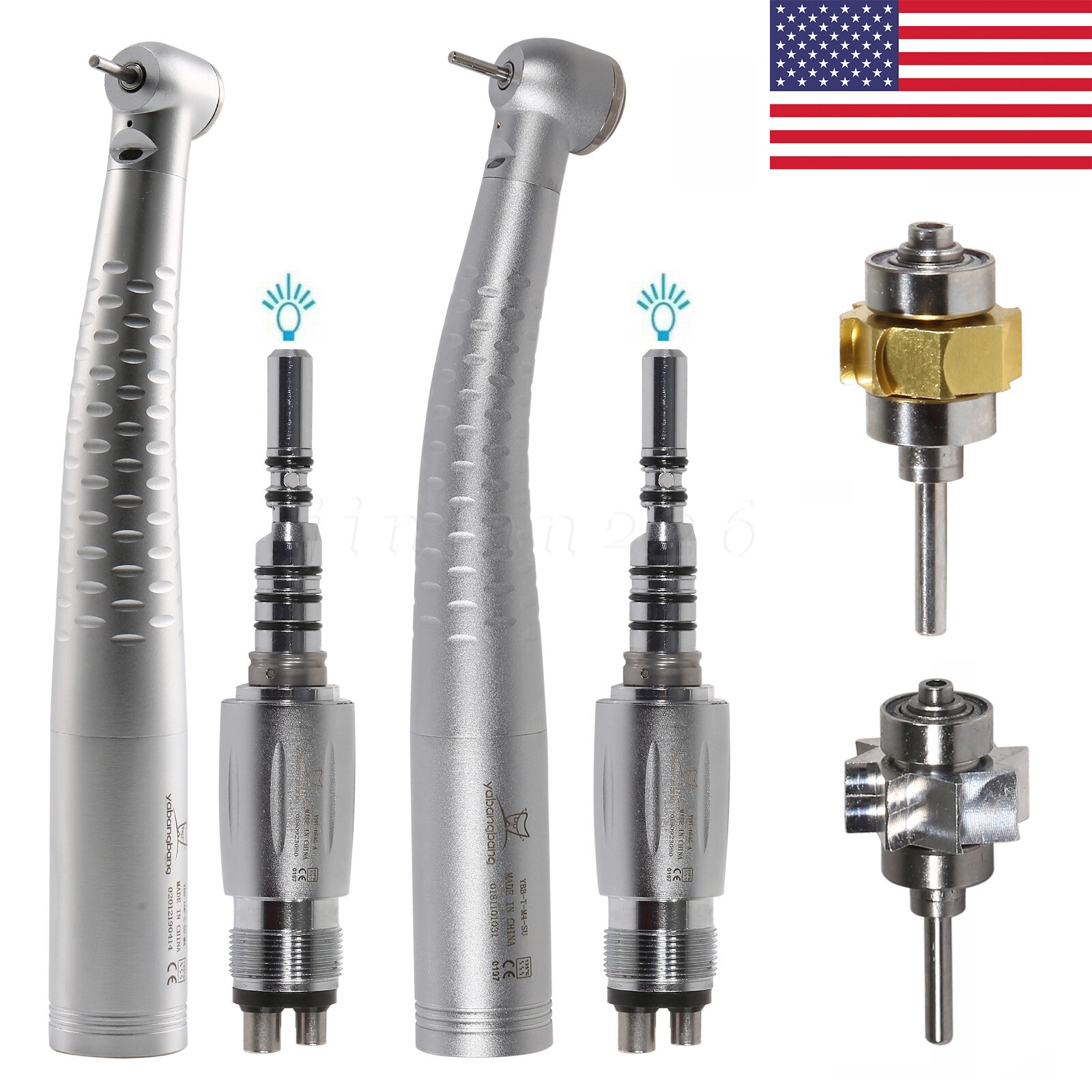 Dental 4/6Hole LED Quick Coupler fit KaV Multiflex Turbine High Speed Handpiece