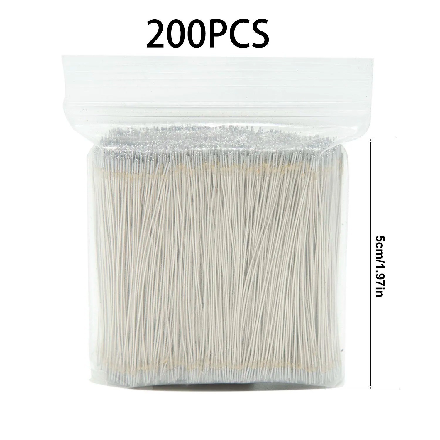 200pc LED Neon Light Welding Wire Connector 12V 24V Silver Enameled