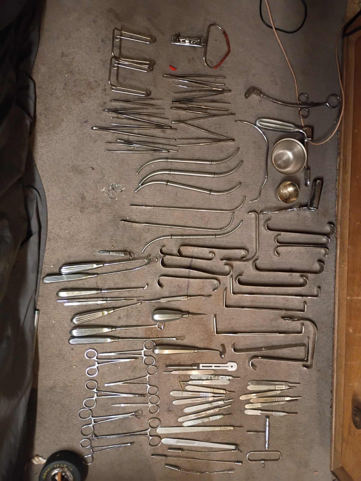 Mixed Lot General Surgery Surgical Instruments: Retractors, Forceps, Clamps