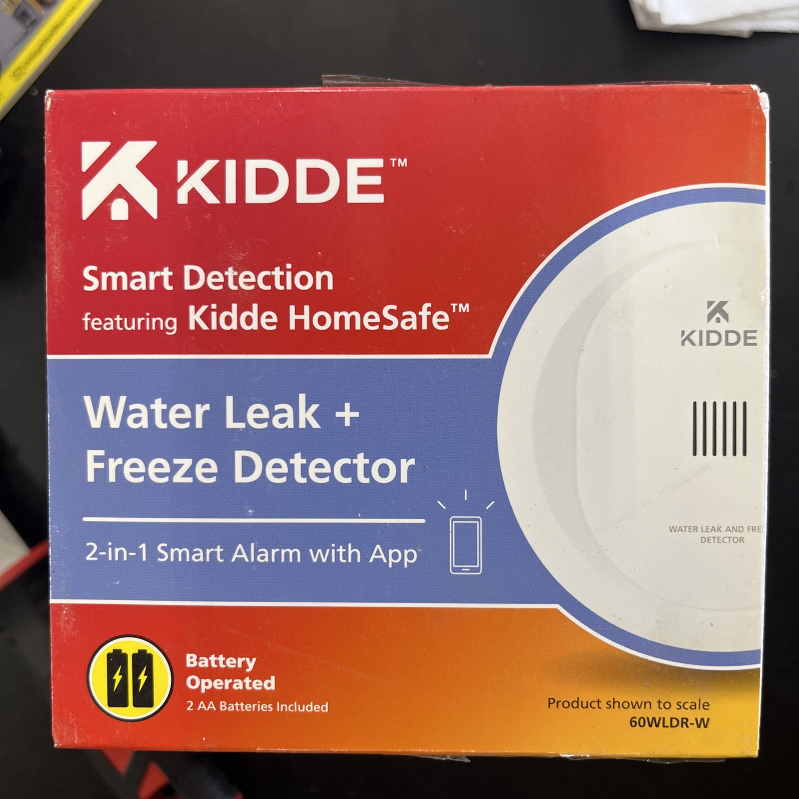 Kidde Smart Water Leak and Freeze Detector, Battery Operated Sealed Ships Fast