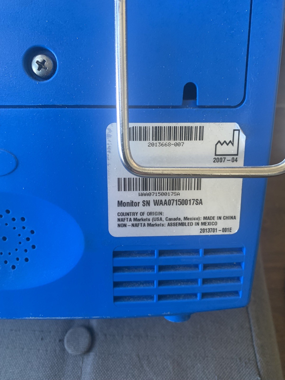 GE Dinamap Pro 1000 Monitor Nellcor Oximax SpO2 NIBP Printer unit only