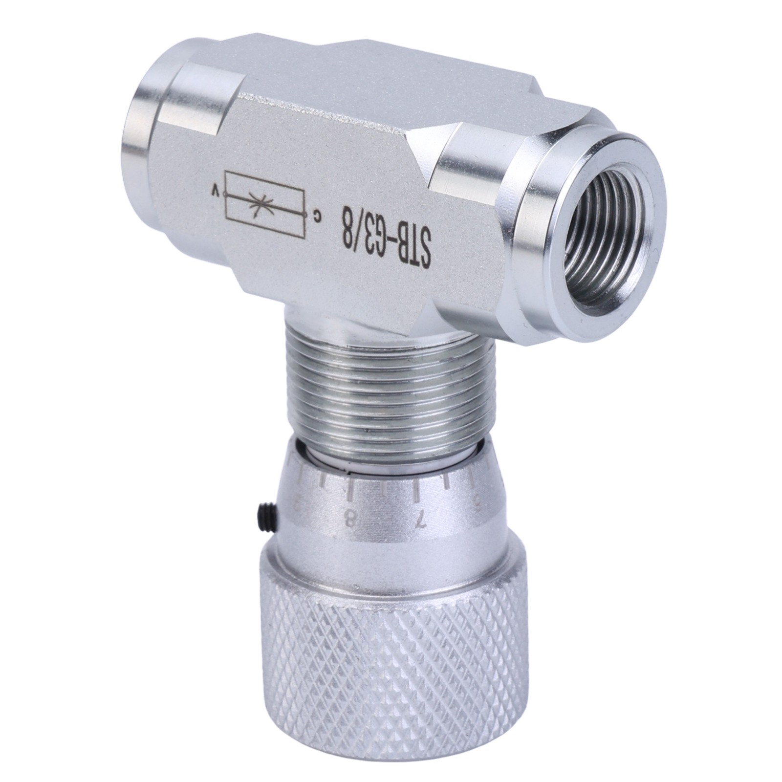For Fluids Gases 3/8in Hydraulic Adjustable Flow Control Two-way Joint w/ G3/8