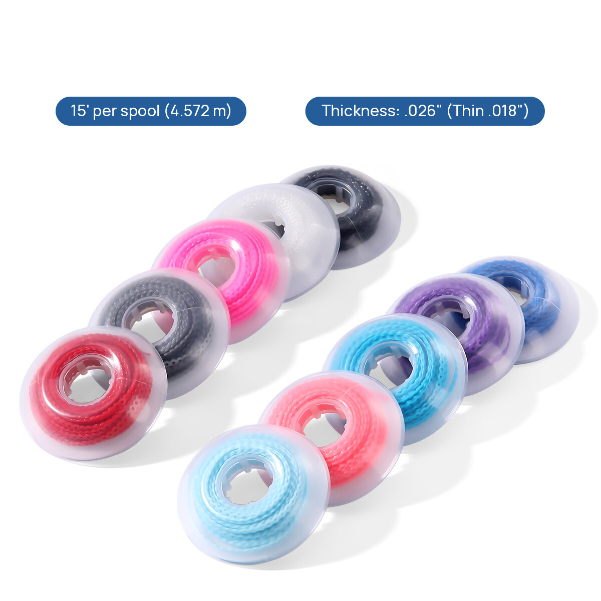 Dental Orthodontic Elastic Rubber Power Chain Braces Bands Short/Long/Continue