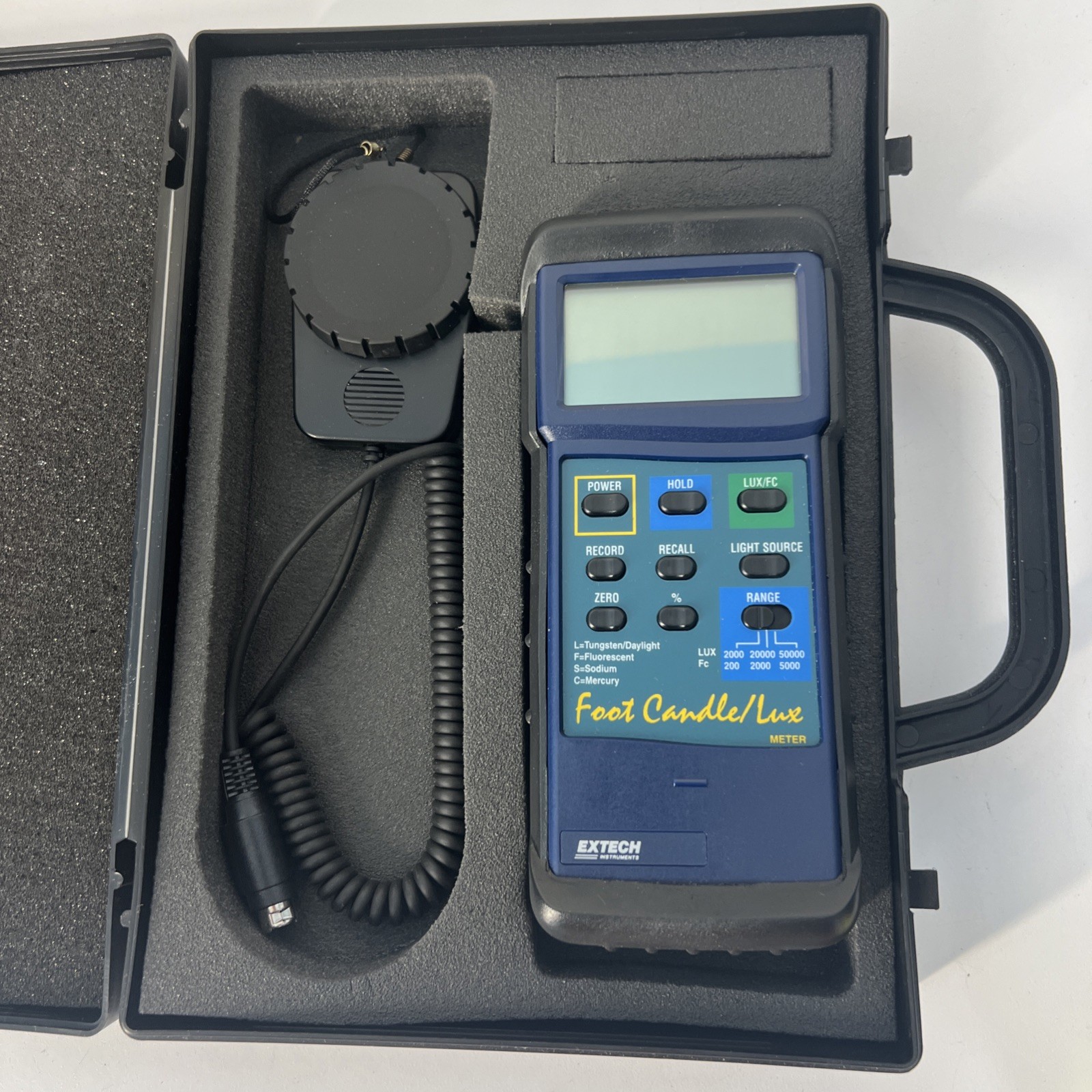 Extech 407026 Foot Candle/Lux Heavy Duty Light Meter
