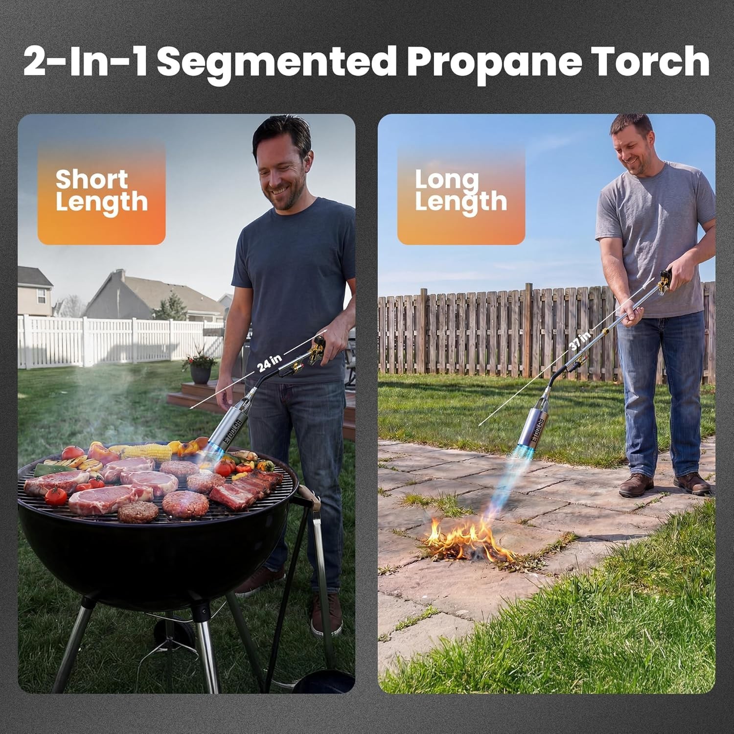 Propane Torch Weed Burner, 14FT Hose High Output Weed Torch with Self Igniter an
