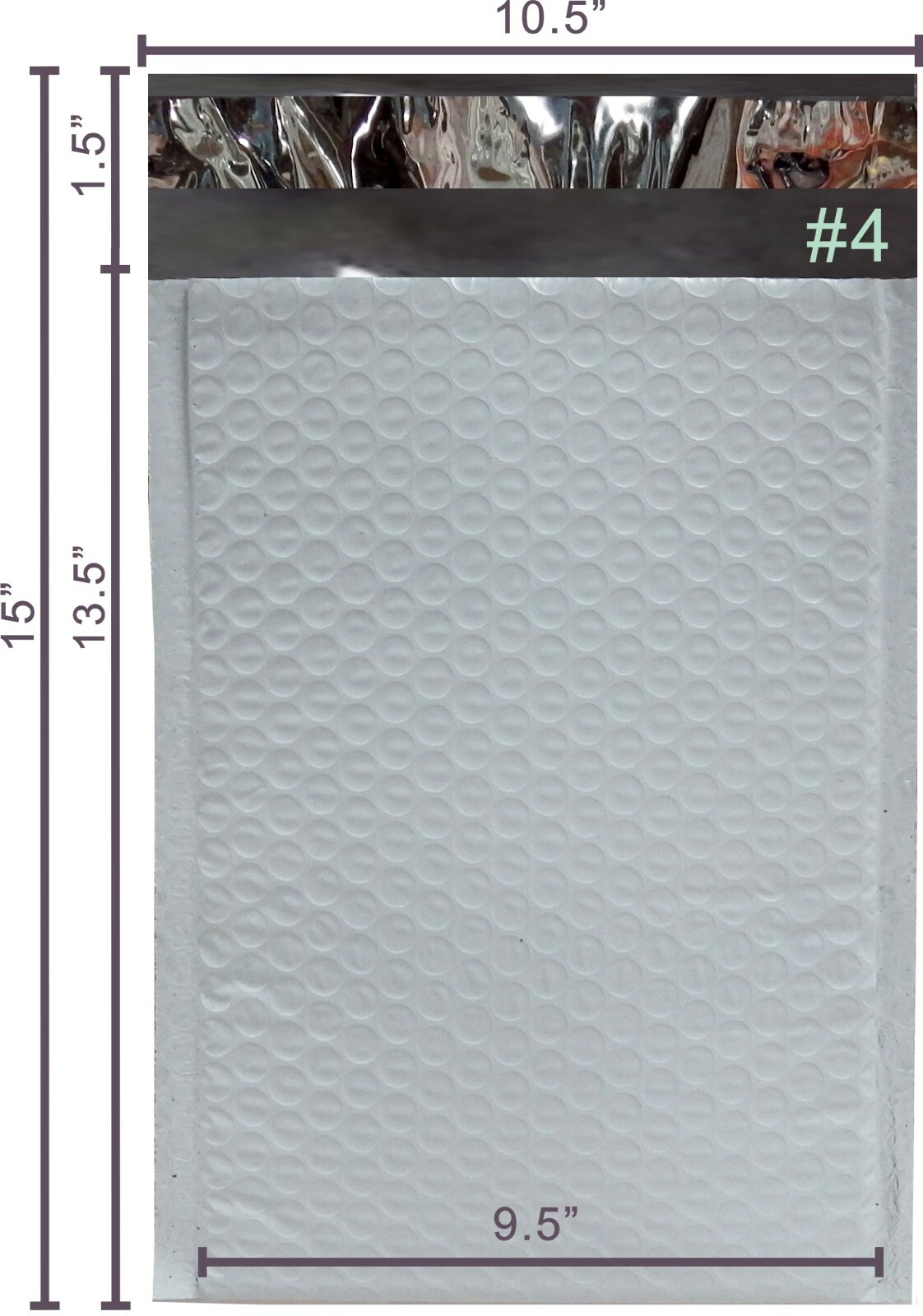 Yens® 200 #4 8.5×14.5 Poly Bubble Padded Envelopes Mailers 9.5×13.5