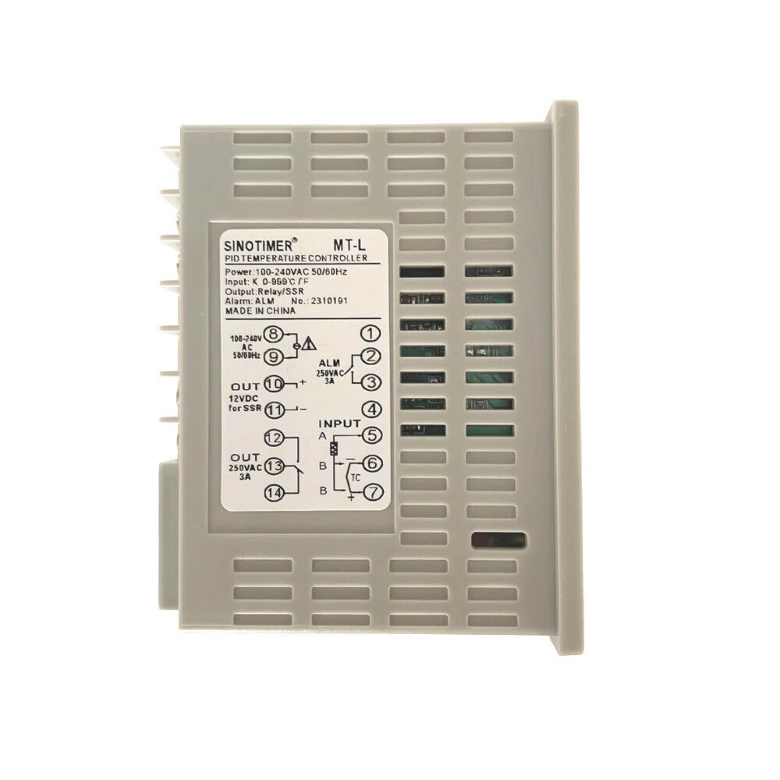 PID Temperature Controller Thermostat 100V To 240V SSR/Relay Thermocouple MT-L
