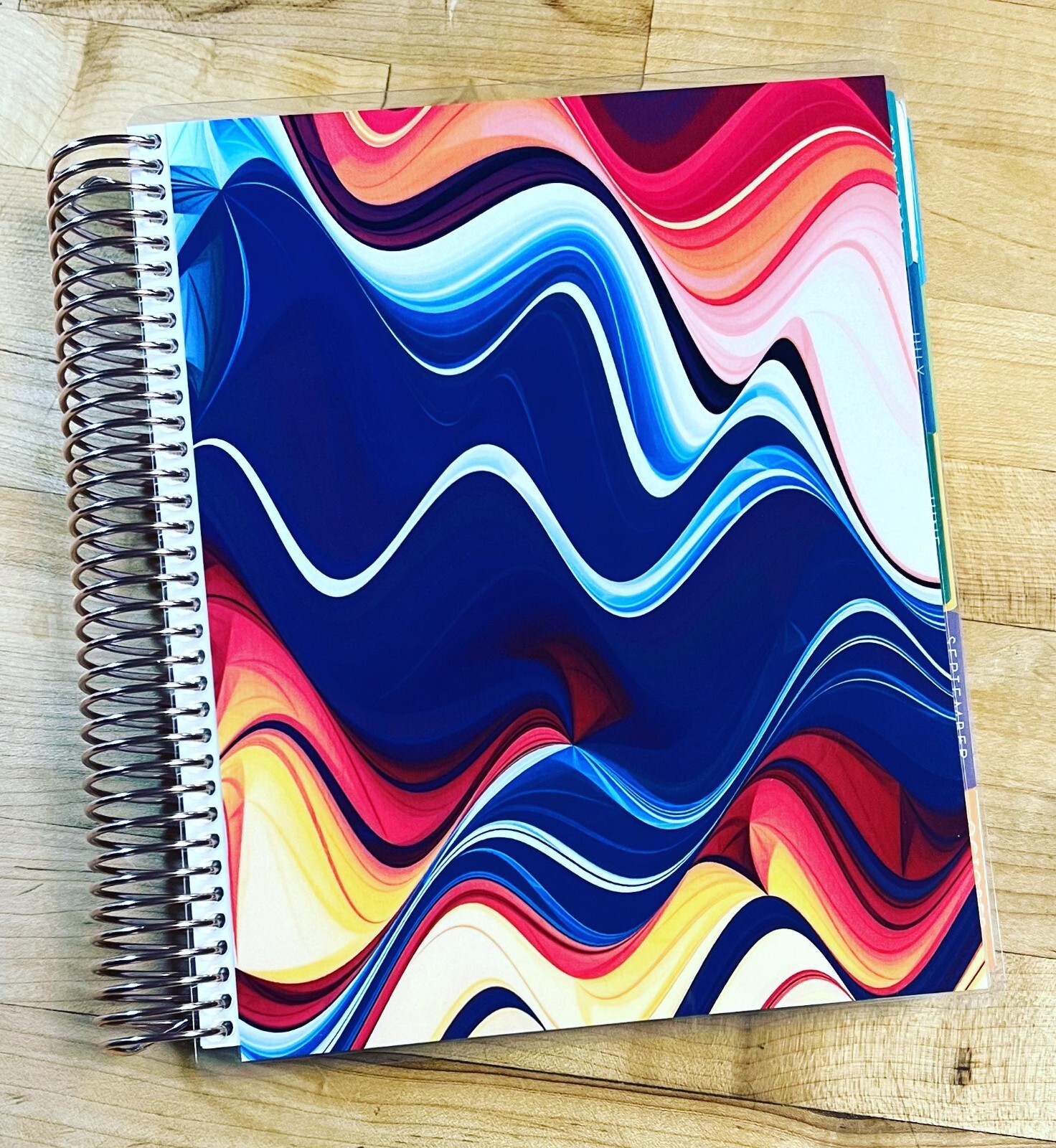 Wavy Colorful Layers Cover Set for use w/ Erin Condren Life Planner