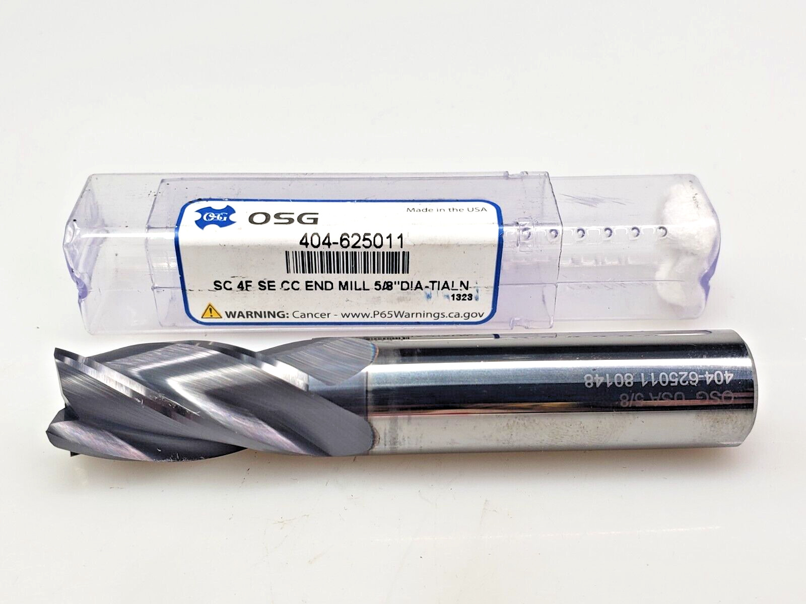 OSG 5/8″ x 5/8 x 1-1/4 x 3-1/2 SQ Solid Carbide End Mill Center Cut 404-625011