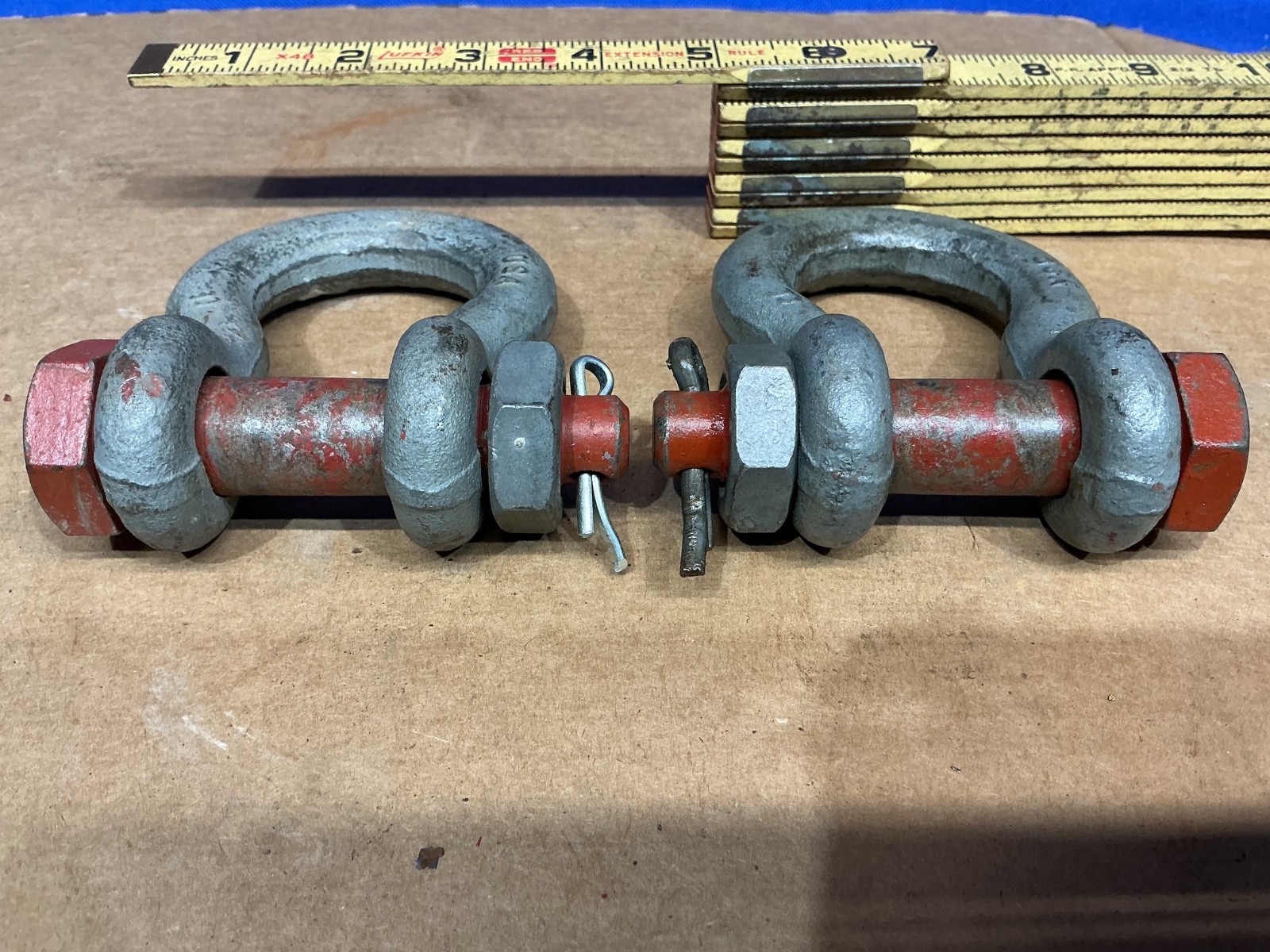 Used Crosby Anchor Shackle Bolt Type 5/8″ 3-1/4t ton WLL set of 2