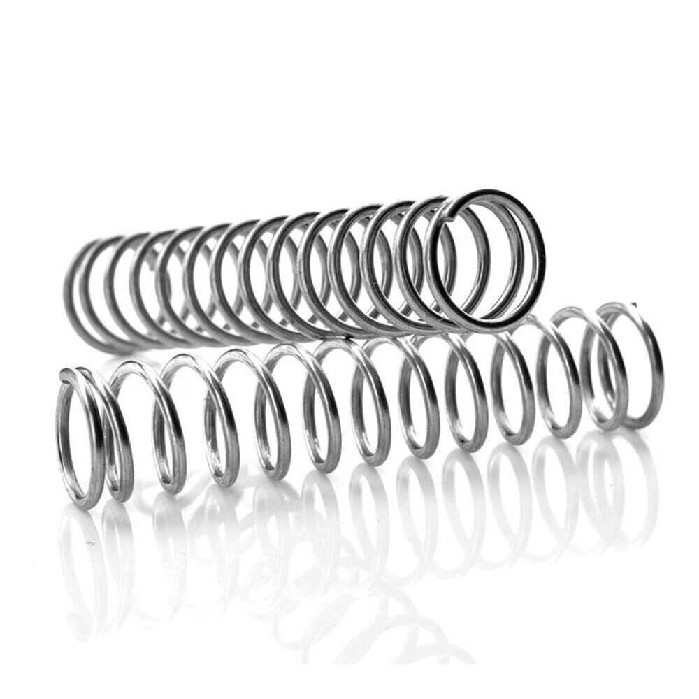 10pk 0.3mm Wire Dia. 2/3/4/5/6mm Outside Dia. Compression Spring Stainless Steel
