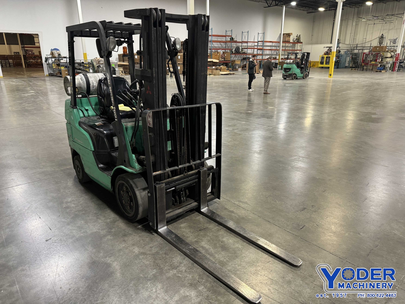 5000 LB MITSUBISHI MODEL #FGC25N LP GAS FORKLIFT: STOCK #78306